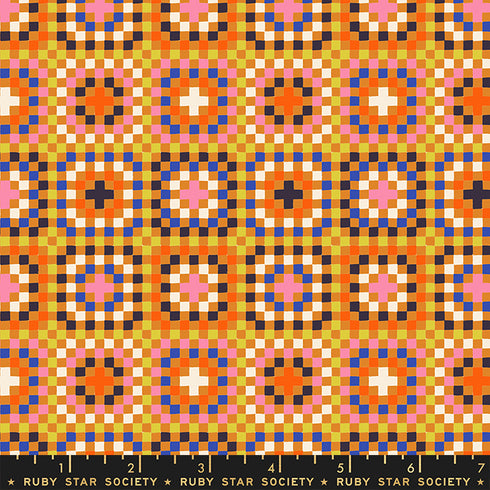 Meadow Star Granny Square in Caramel - Ruby Star Society Sold by the Half Yard